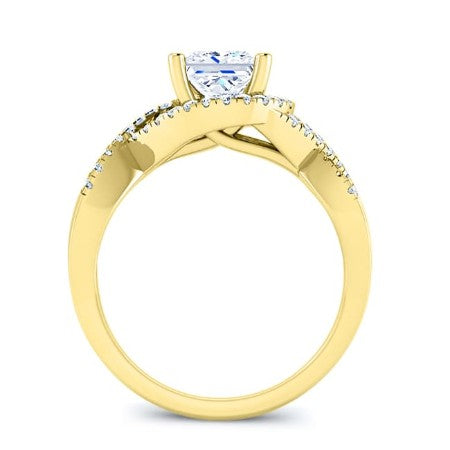 Dianella Princess Diamond Engagement Ring (Lab Grown Igi Cert) yellowgold