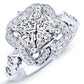 Hana Diamond Matching Band Only (engagement Ring Not Included) For Ring With Princess Center whitegold