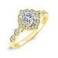 Petal Moissanite Matching Band Only (engagement Ring Not Included) For Ring With Cushion Center yellowgold