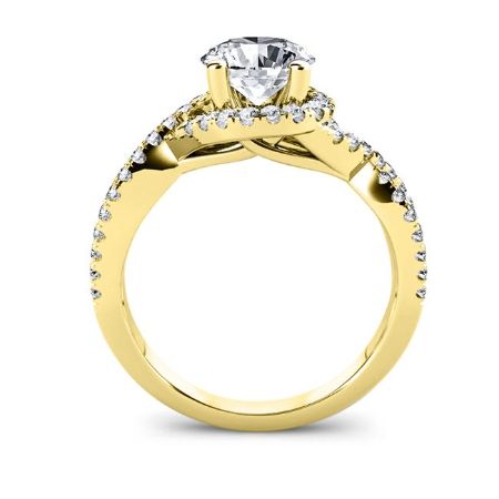 Dianella Round Moissanite Engagement Ring yellowgold