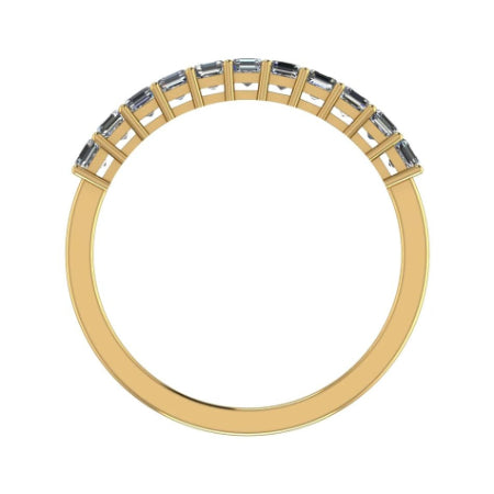 Tiana Asscher Trendy Moissanite Wedding Ring yellowgold