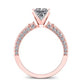 Daphne Princess Diamond Engagement Ring (Lab Grown Igi Cert) rosegold