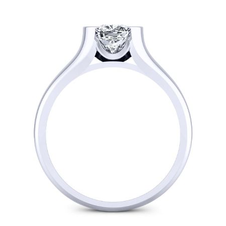 Jasmine Cushion Moissanite Engagement Ring whitegold