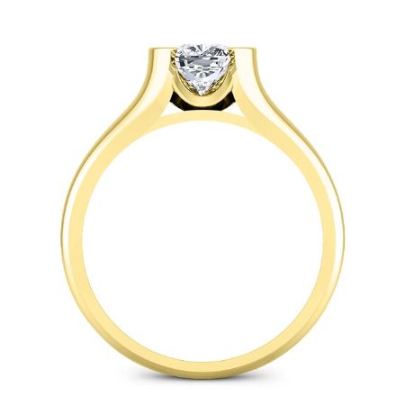 Jasmine Cushion Moissanite Engagement Ring yellowgold