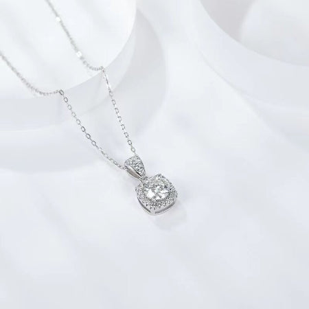 August Diamond Necklace (Clarity Enhanced) whitegold