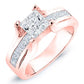 Ilima Moissanite Matching Band Only (engagement Ring Not Included) For Ring With Princess Center rosegold