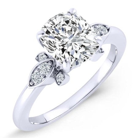 Lobelia Cushion Diamond Bridal Set (Lab Grown Igi Cert) whitegold