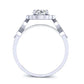 Petal Round Diamond Engagement Ring (Lab Grown Igi Cert) whitegold