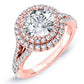 Viola Diamond Matching Band Only (engagement Ring Not Included) For Ring With Round Center rosegold