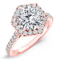 Cypress Moissanite Matching Band Only (engagement Ring Not Included) For Ring With Round Center rosegold