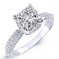 Oxalis Diamond Matching Band Only (engagement Ring Not Included) For Ring With Princess Center whitegold