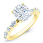 Redbud Moissanite Matching Band Only (engagement Ring Not Included) For Ring With Cushion Center yellowgold