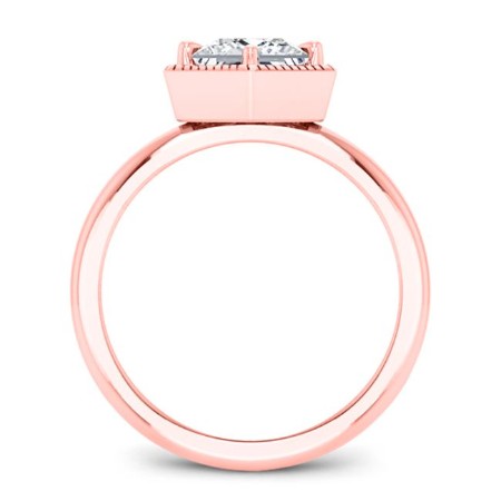 Aspen Princess Moissanite Engagement Ring rosegold