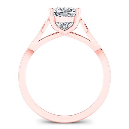 Nolina Cushion Moissanite Engagement Ring rosegold