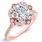 Rockrose Diamond Matching Band Only (engagement Ring Not Included) For Ring With Cushion Center rosegold