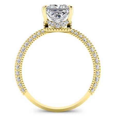 Oxalis Princess Moissanite Engagement Ring yellowgold