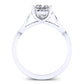 Nolina Princess Moissanite Engagement Ring whitegold