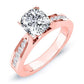 Petunia Moissanite Matching Band Only (engagement Ring Not Included) For Ring With Cushion Center rosegold
