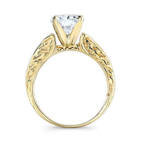Verbena Round Diamond Engagement Ring (Lab Grown Igi Cert) yellowgold