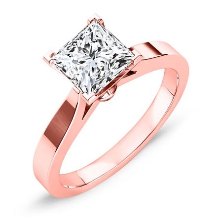 Zahara Diamond Matching Band Only (engagement Ring Not Included) For Ring With Princess Center rosegold