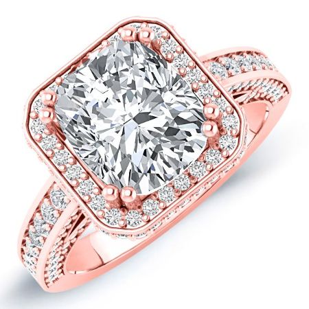 Buttercup Cushion Diamond Bridal Set (Lab Grown Igi Cert) rosegold