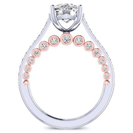 Nala Cushion Moissanite Engagement Ring whitegold