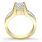Ilima Round Moissanite Engagement Ring yellowgold