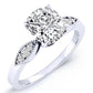 Mulberry Moissanite Matching Band Only (engagement Ring Not Included) For Ring With Cushion Center whitegold