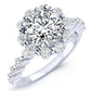 Privet Diamond Matching Band Only (engagement Ring Not Included) For Ring With Round Center whitegold