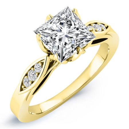 Pieris Princess Moissanite Bridal Set yellowgold