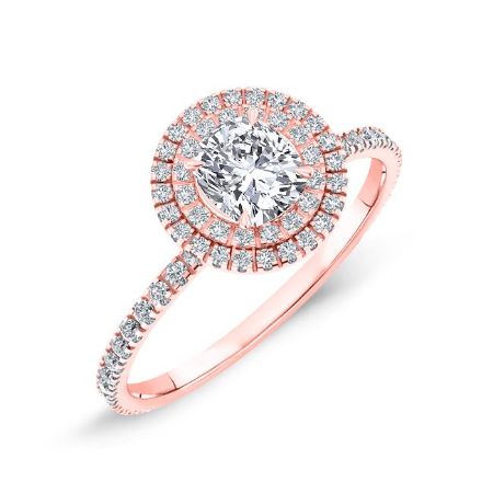 Juniper Moissanite Matching Band Only (engagement Ring Not Included) For Ring With Cushion Center rosegold