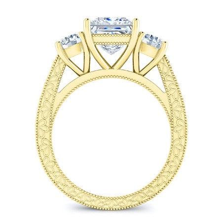 Belladonna Round Diamond Engagement Ring (Lab Grown Igi Cert) yellowgold
