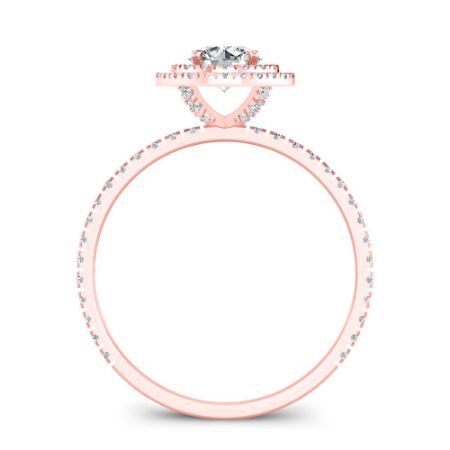 Juniper Round Moissanite Engagement Ring rosegold