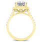 Aster Princess Moissanite Engagement Ring yellowgold