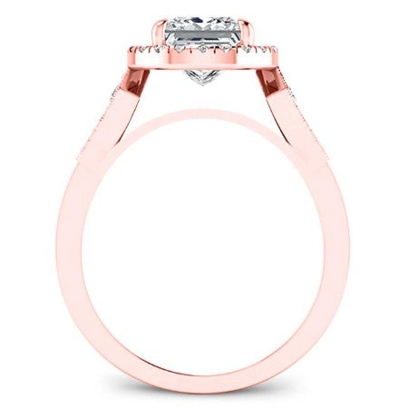 Kalmia Princess Moissanite Engagement Ring rosegold