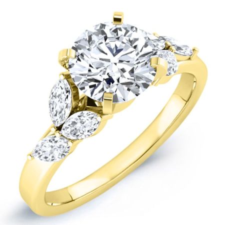 Wisteria Diamond Matching Band Only (engagement Ring Not Included) For Ring With Round Center yellowgold