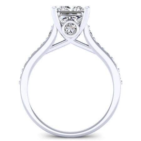 Calluna Princess Moissanite Engagement Ring whitegold