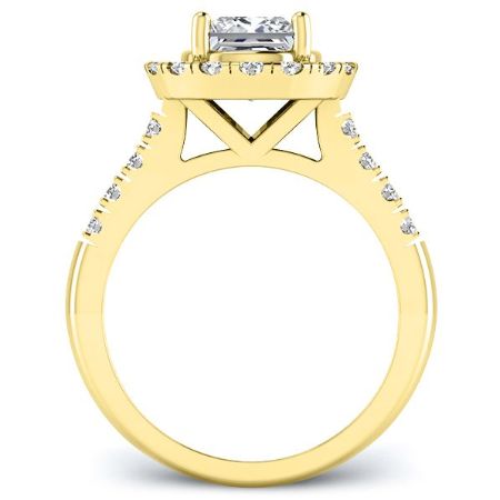 Velvet Princess Moissanite Engagement Ring yellowgold