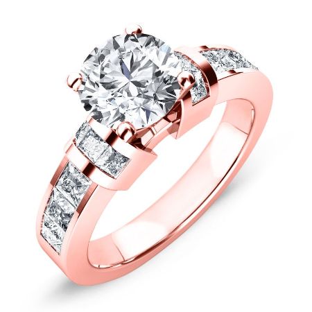 Ivy Moissanite Matching Band Only (engagement Ring Not Included) For Ring With Round Center rosegold
