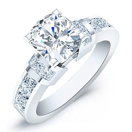 Ivy Cushion Moissanite Bridal Set whitegold