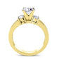 Briarrose Round Moissanite Engagement Ring yellowgold