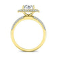 Winterberry Round Moissanite Engagement Ring yellowgold