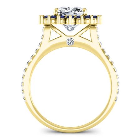 Gazania Cushion Diamond Engagement Ring (Lab Grown Igi Cert) yellowgold
