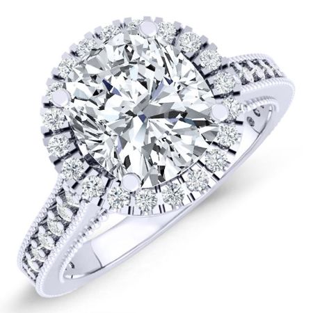 Mawar Diamond Matching Band Only (engagement Ring Not Included) For Ring With Cushion Center whitegold