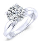 Baneberry Diamond Matching Band Only (does Not Include Engagement Ring)  For Ring With Round Center whitegold