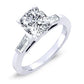 Sorrel Moissanite Matching Band Only (engagement Ring Not Included) For Ring With Cushion Center whitegold