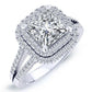 Viola Moissanite Matching Band Only (engagement Ring Not Included) For Ring With Princess Center whitegold