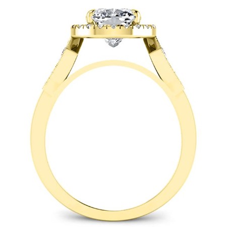 Kalmia Cushion Moissanite Engagement Ring yellowgold