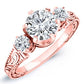 Tuberose Diamond Matching Band Only (engagement Ring Not Included) For Ring With Round Center rosegold