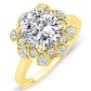 Coralbells Moissanite Matching Band Only (engagement Ring Not Included) For Ring With Cushion Center yellowgold